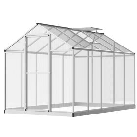 Outsunny Greenhouse for Winter, 10' L x 6' W Walk-In Polycarbonate Greenhouse