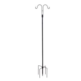 Double Shepherds Hook 8 Pack 60 Inch Heavy Duty Bird Feeder Pole