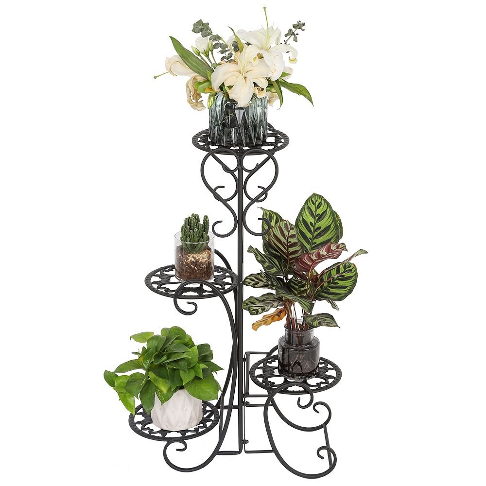 Garden Multi Tier Metal Plant Stand Flower Pot Rack Display Stand Shelf ...