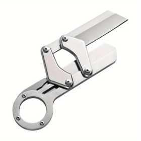 Stainless steel compact folding knife - lightweight, sharp blade, two-handed grip