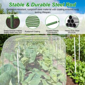 Garden Mesh Netting Kit With 8.2x25.9FT Ultra Fine Screen Mesh 12 Clips 6Pcs Garden Hoops Greenhouse Raised Bed Plant Covers Garden Barrier For V