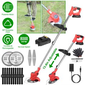 Adjustable Telescopic Weed Trimmer (Color: Red)