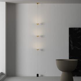 EP LIGHT Marble Brass LED Floor Light, 3-Head Flexible Floor Lamp, 3000K, 4000K, 6000K Ambient Lights (Option: Brass color)
